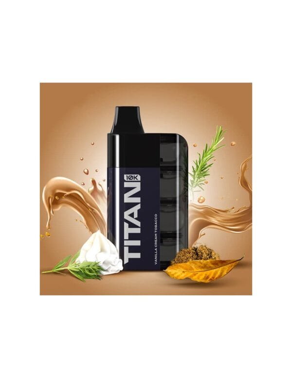 Titan 10K Disposable Vanilla Cream Tobacco 7x2ml 20mg