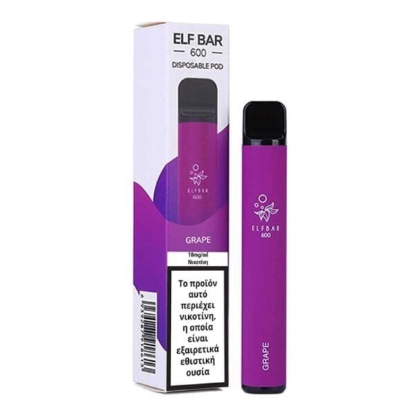 Elf Bar 600 Disposable Grape 20mg 2ml