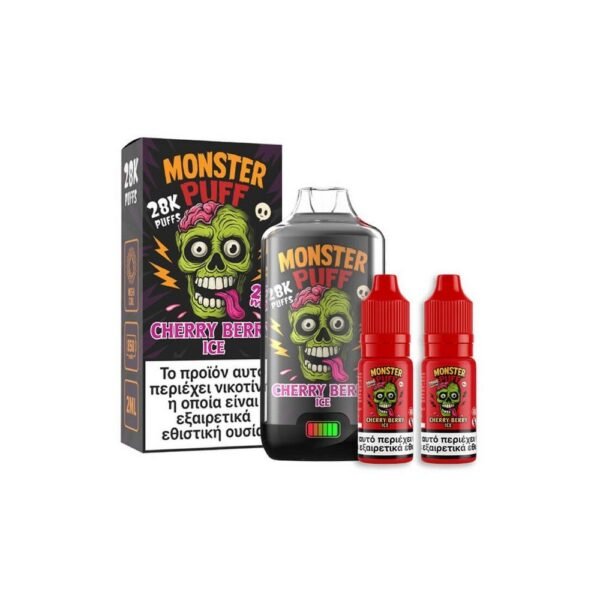 monster20puff2028k20kit20cherry20berry20ice20vapesecrets.jpg Monster Puff 28K Kit Cherry Berry Ice Συσκευή 2ml & 2x10ml 20mg