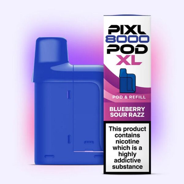 PIXL 8000 Prefilled Pod Blueberry Sour Razz 20mg 2+10ml